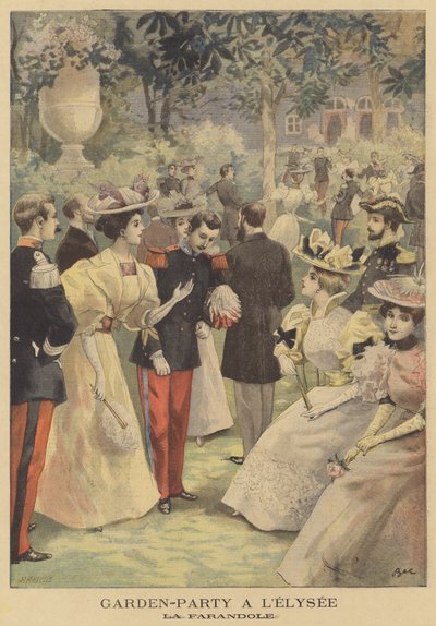 Ballando la farandola a una festa in giardino al Palazzo dell